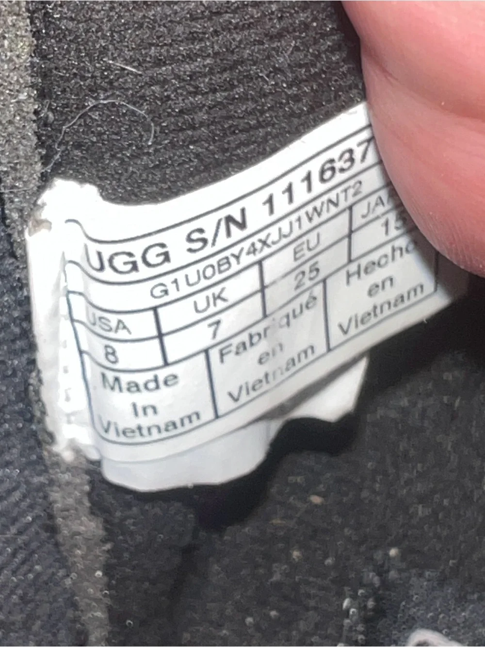 UGG Kids Black Robley Glitter Combat Lace Zipper Boots Sz 8